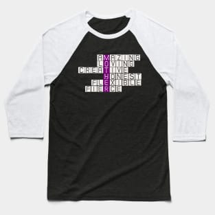 MOTHER CROSSWORD PUZZLE STYLE QUALITIES OF A GOOD MOM Baseball T-Shirt